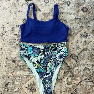 Aerie high waisted bikini set.